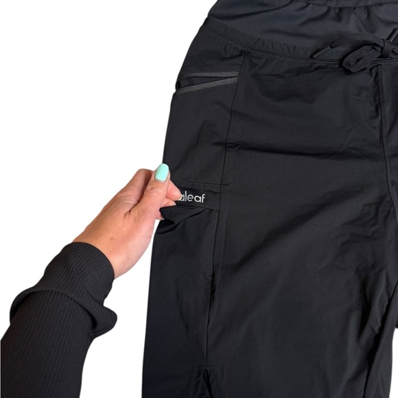 Baleaf Black Bermuda Athletic Shorts | Stretch Nylon Spandex Drawstring M K2 - Picture 2 of 8